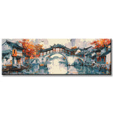 Painting by Numbers Panorama Chinese Village on The River I