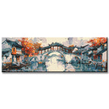 Painting by Numbers Panorama Chinese Village on The River  I