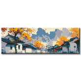 Painting by Numbers Panorama Chinese Village in The Mountains II