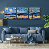 Paint by Numbers triptych Pano-098-3T