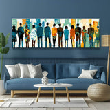 Painting by Numbers Panorama Abstract People in Row