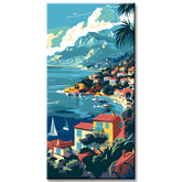 Painting by Numbers Panoramic Coastal Landscape RIVIera
