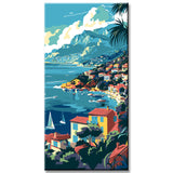 Painting by Numbers Panoramic Coastal Landscape RIVIera