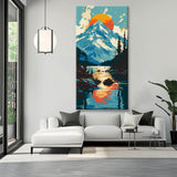 Painting by Numbers Panorama Sun Behind The Mountain