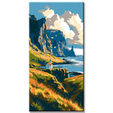 Painting by Numbers Panorama Coast with Mountains i