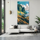 Painting by Numbers Panorama Coast with Mountains III