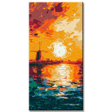 Painting by Numbers Panoramic Evening Atmosphere by The Sea