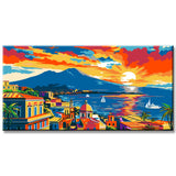 Painting by Numbers Panorama Evening Mood on The Mediterranean i