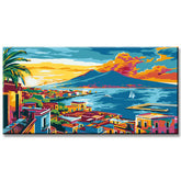 Painting by Numbers Panoramic Evening Atmosphere on The Mediterranean II