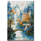 Painting by Numbers Panorama Picturesque Chinese Mountain Landscape with River II