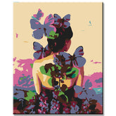 Paint by Numbers Purple Butterflies
