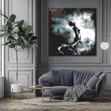 Painting by numbers mermaid in black and white I