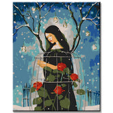 Paint by Numbers Woman in a Cage with Roses