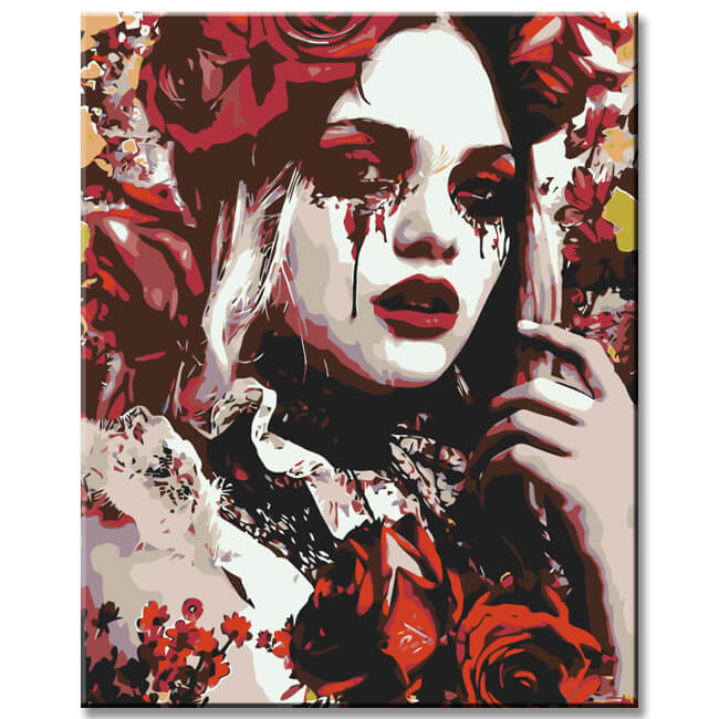 Painting by Numbers Bleeding Roses II