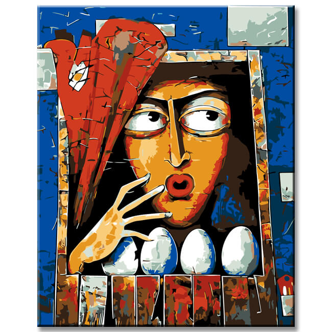 Painting by Numbers Abstract Art Eggshibition I