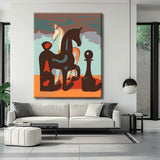 Painting by Numbers Abstract Black Horse I