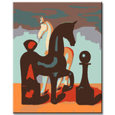 Painting by Numbers Abstract Black Horse I