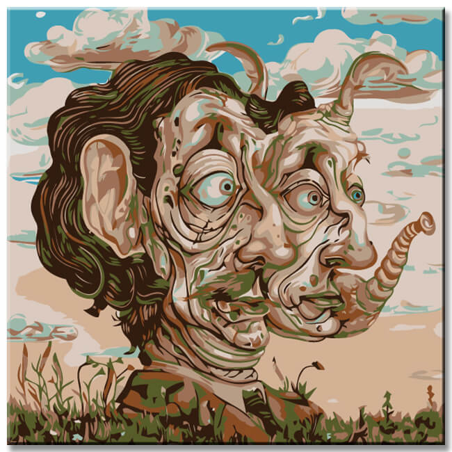 Paint by numbers Dali painting