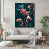 Painting by numbers The glowing flamingo
