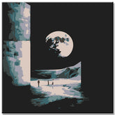 Painting by Numbers Abstract Moon Shape