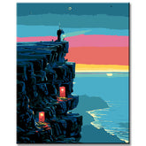 Painting by Numbers Modern Art Coastal Rocks
