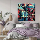 Paint by numbers hot air balloons