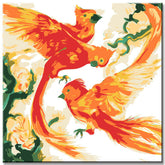 Painting by numbers birds of paradise