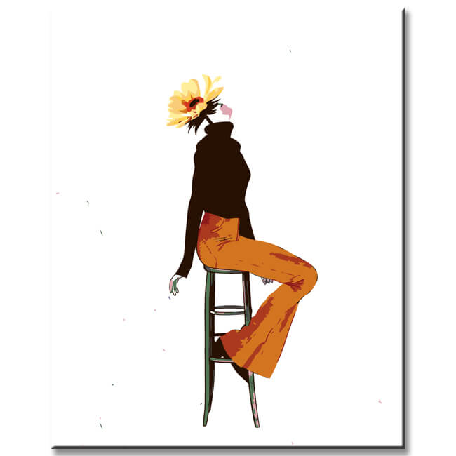 Painting by numbers Like a flower