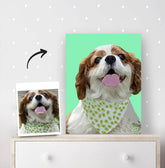 Portrait in vector graphic style as a paint by number set