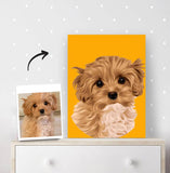 Portrait in vector graphic style as a paint by number set