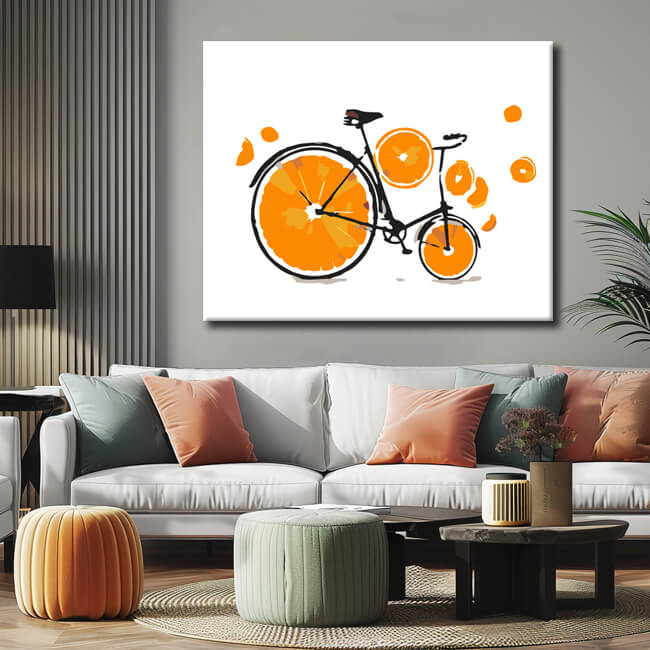 Paint by Numbers Orange Bicycle