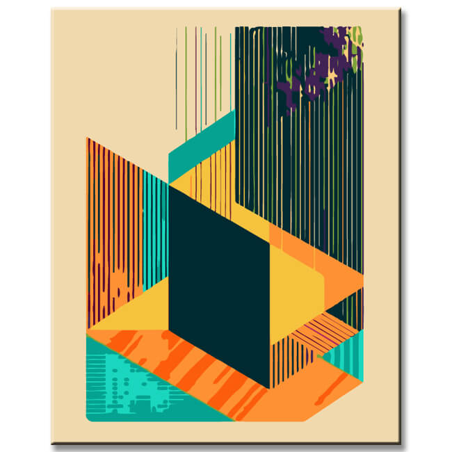 Painting by Numbers Colorful Shapes I