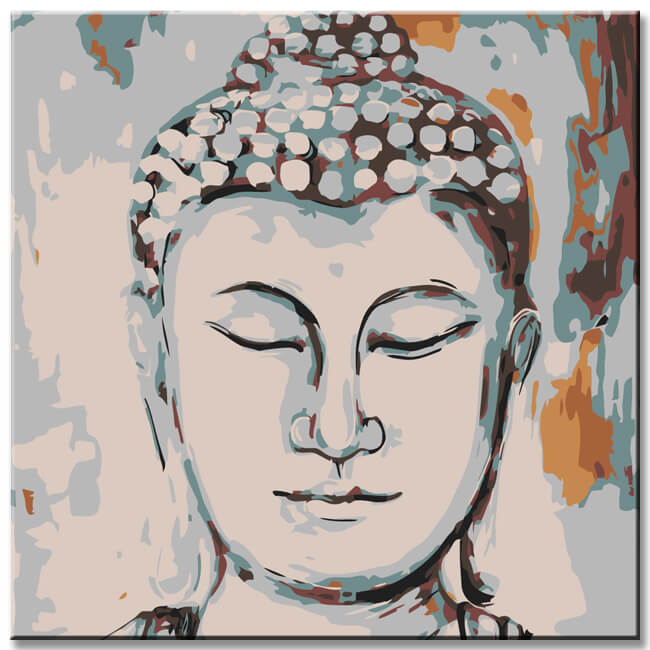 Painting by numbers Buddha with closed eyes