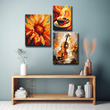 3-part Still Life Motive – High-quality gallery wall art for Ihr Zuhause