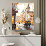 Painting by Numbers Horse-Drawn Carriage in The Rain of Russia