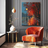 Painting by Numbers Autumn Avenue in The Rain