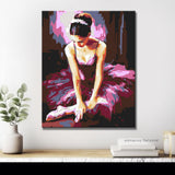 Painting by Numbers Ballet Dancer in Purple Dress