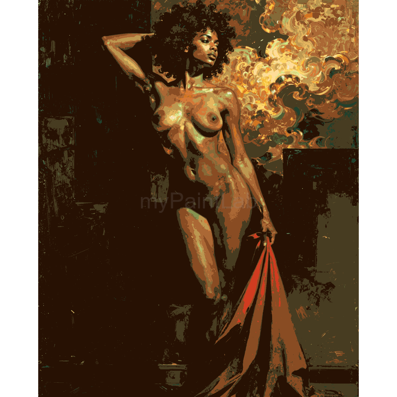 Painting by Numbers for Adults Nude Woman with Cloth