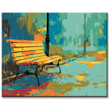 Painting by Numbers Pictures Bench in The Rain