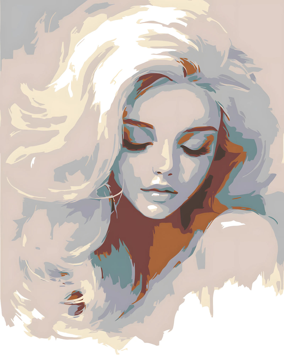 Painting by Numbers Blonde Woman
