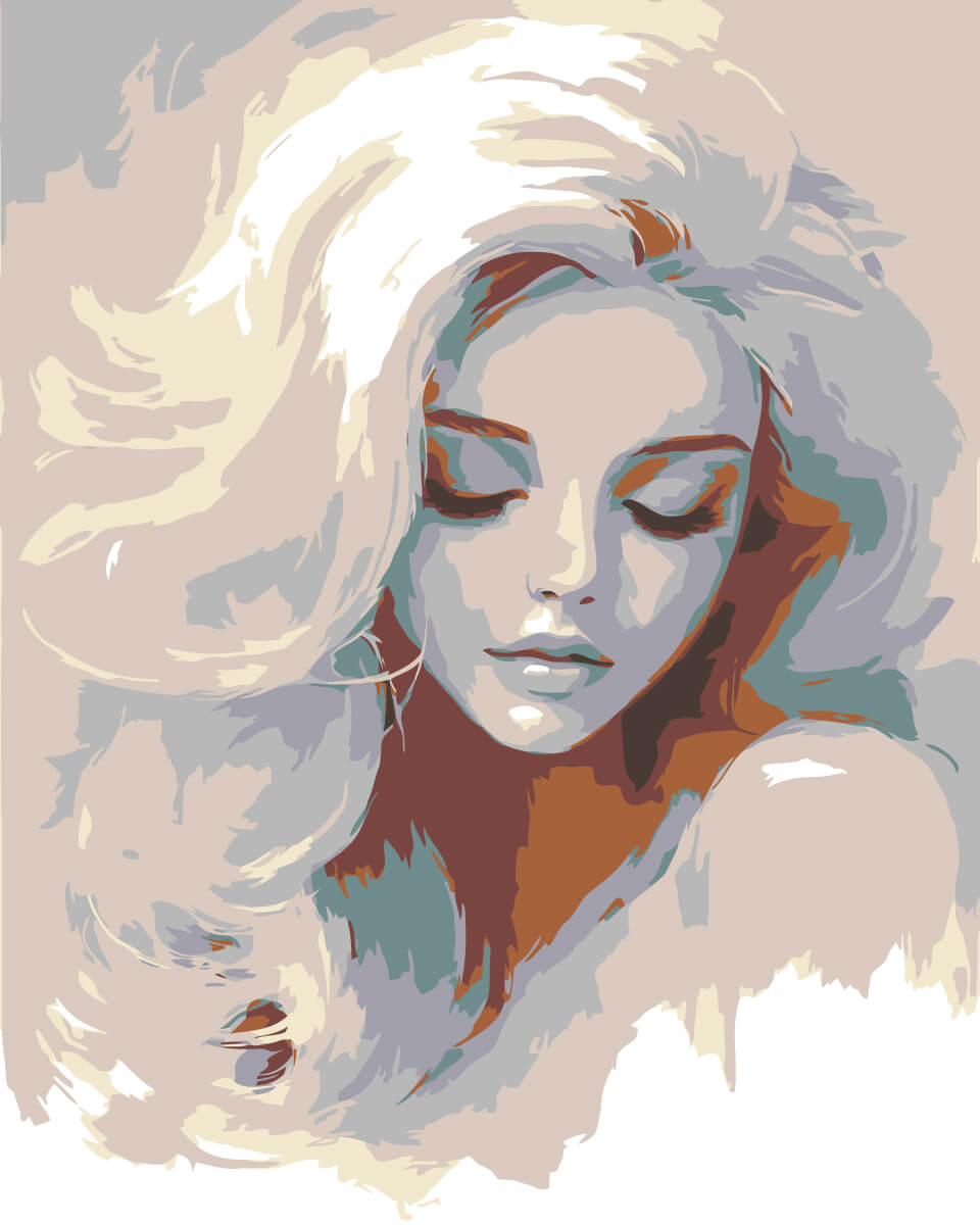 Painting by Numbers Blonde Woman