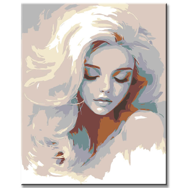 Painting by Numbers Blonde Woman