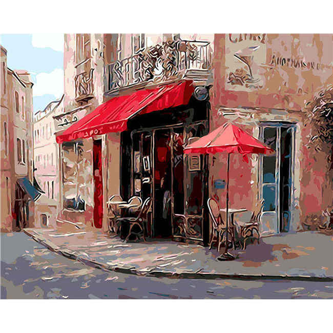 Painting by Numbers Flowers Irises Orange