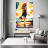 Painting by Numbers Woman by The Sea