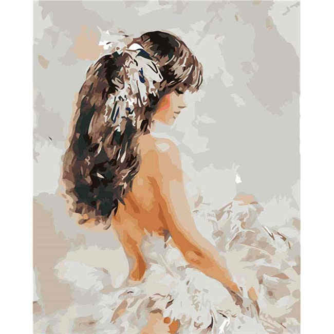 Painting by Numbers Pictures Girl in White