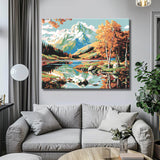 Painting by Numbers At The Mountain Lake