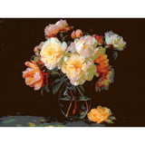 Painting by Numbers White Pink Bouquet of Flowers