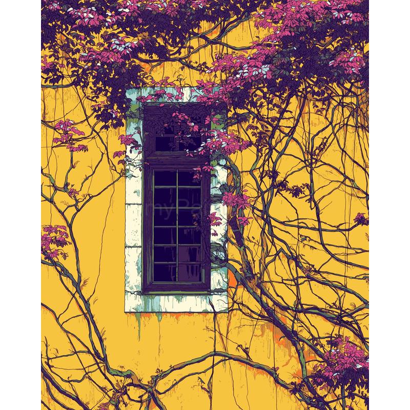 Paint by Numbers Climbing Plant Purple