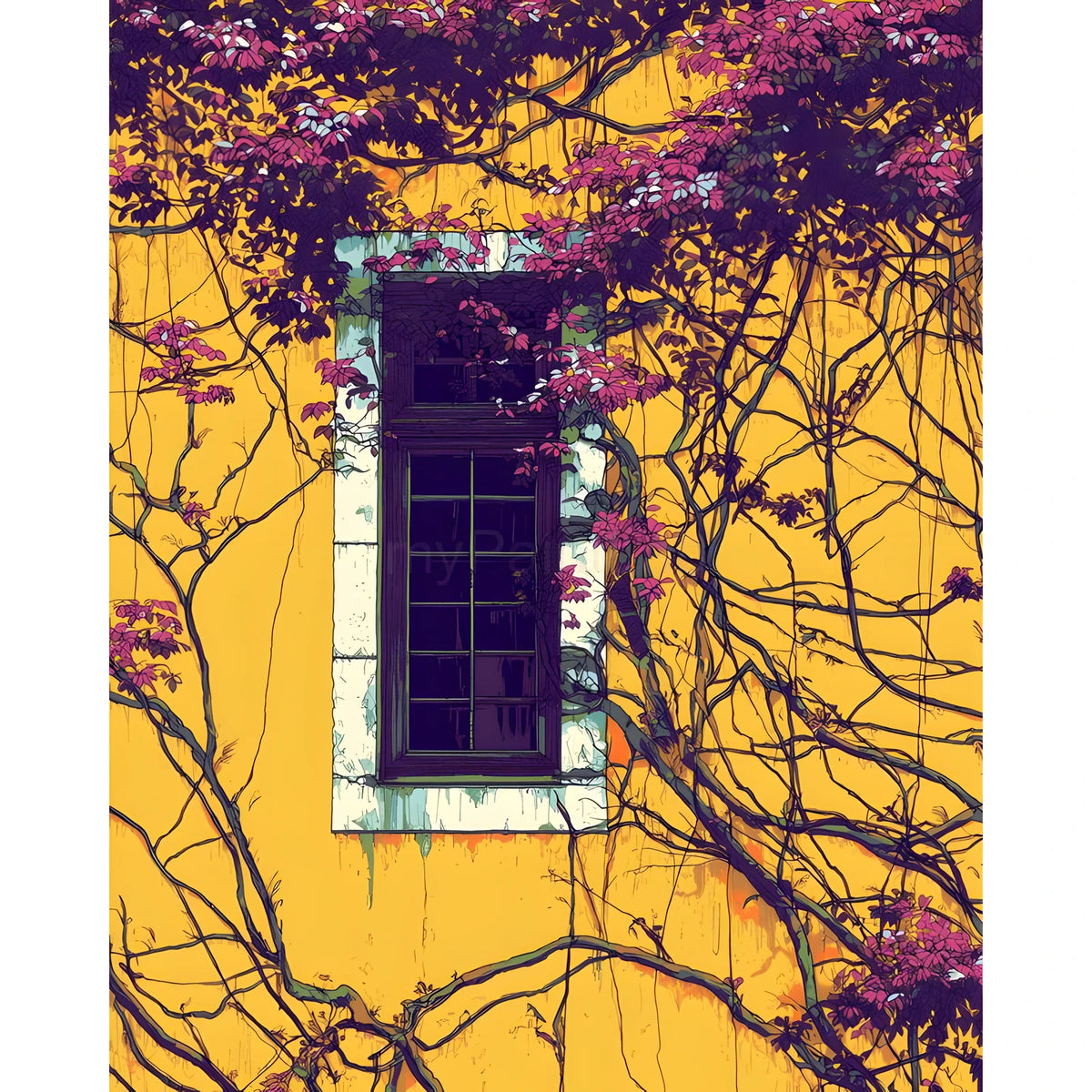 Paint by Numbers Climbing Plant Purple