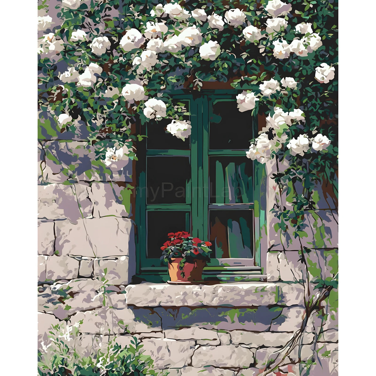 Painting by Numbers Climbing Plant White